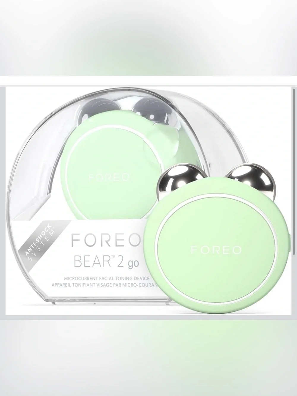 NEW FOREO Bear 2 Go Microcurrent Facial Device Pistachio